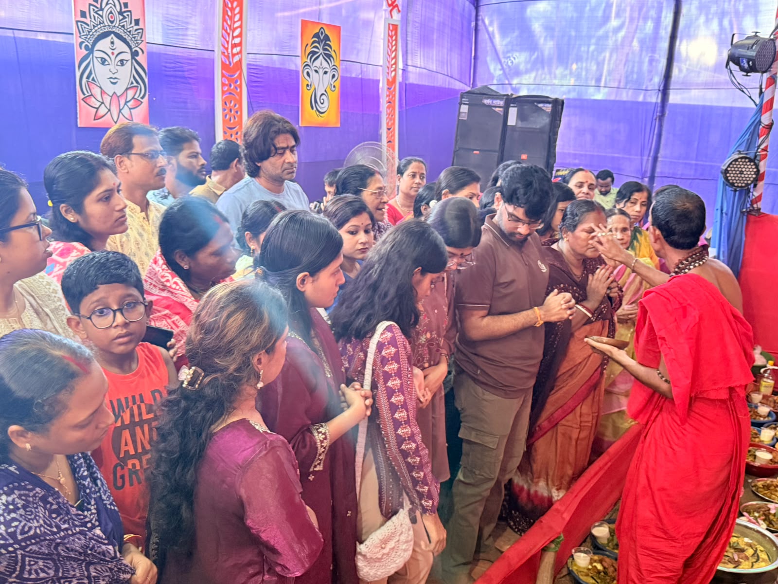 শ্রীমঙ্গলে মাস্টারপাড়া পূজা সংসদের ৪৩তম দুর্গোৎসবে বিদায়ী সুর